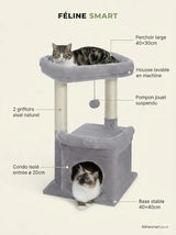 Arbre à Chat Compact — Griffoirs sisal naturel | Féline Smart