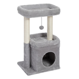 Arbre à chat petit modèle coloris gris sur fond blanc
