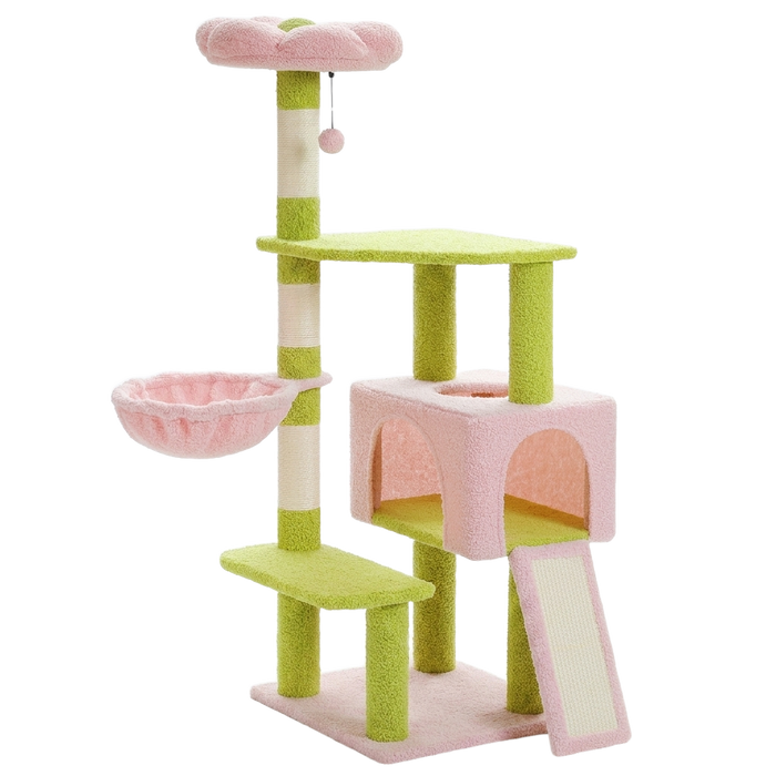 Arbre à chat fleur 120 cm — coloris vert