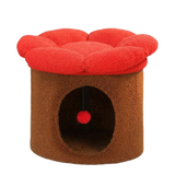 Maisonnette basse fleur — marron