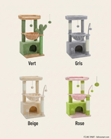 Quatre coloris au choix : vert, gris, beige, rose