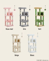 Cinq coloris au choix : rose clair, gris, vert, beige, blanc