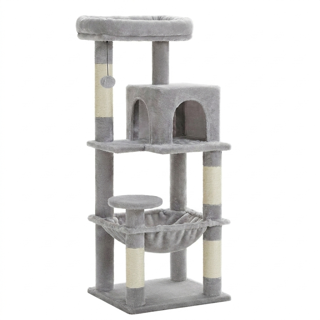 Grand arbre à chat 116 cm — gris