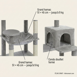Détails : grand hamac 51 × 45 cm jusqu'à 9 kg et condo douillet fermé