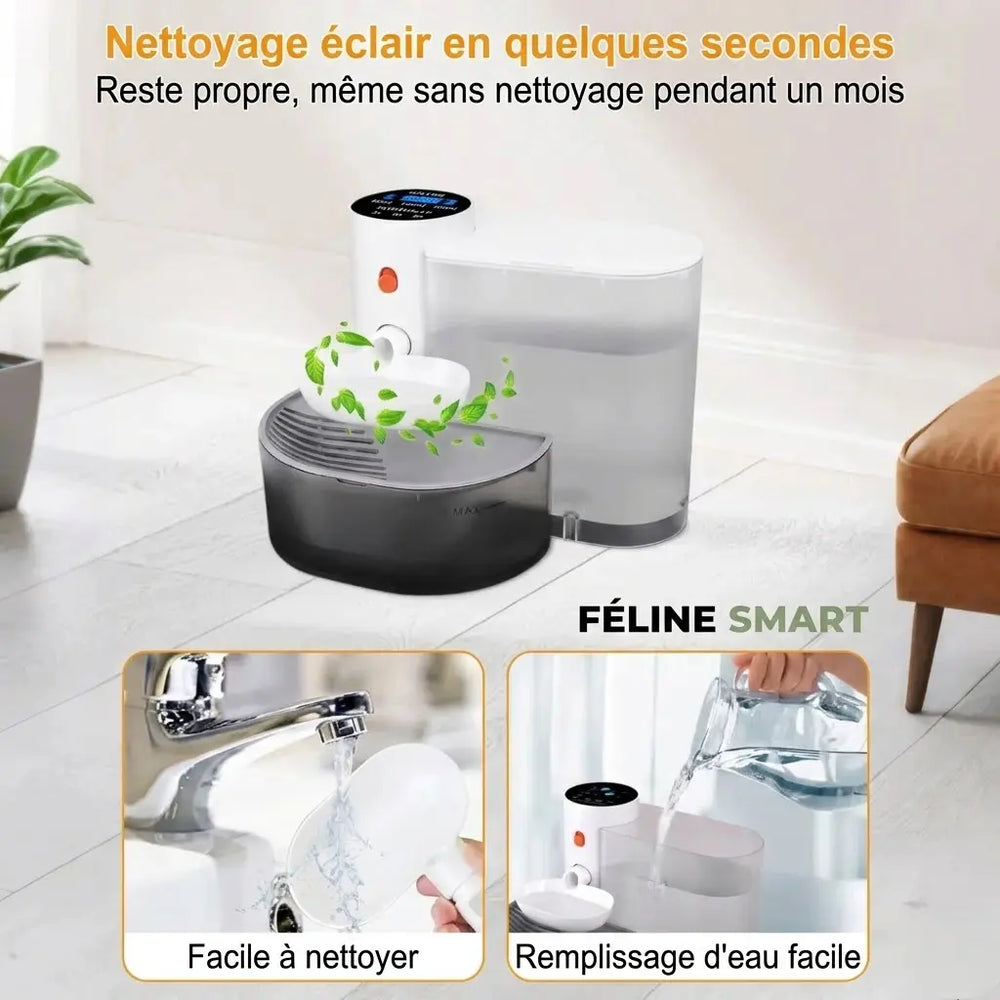 Fontaine à eau sans fil 3L pour chat | Féline Smart